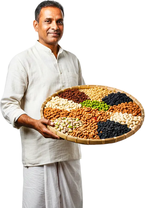 Farmer with Organic Products